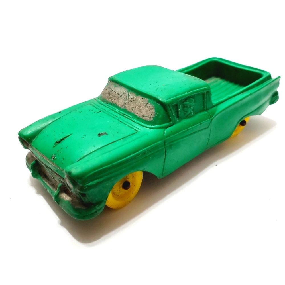 Auburn Green Antique Toy Vehicle Green & Yellow Rubber Truck